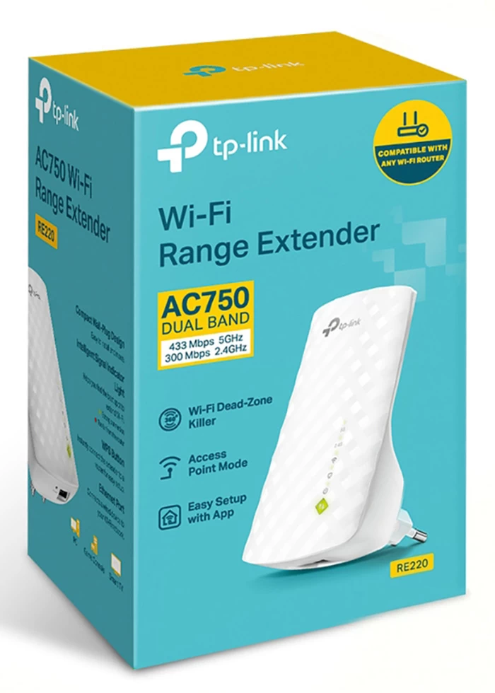 Amplificator de semnal Wi-Fi TP-Link RE220  AC750  photo 3